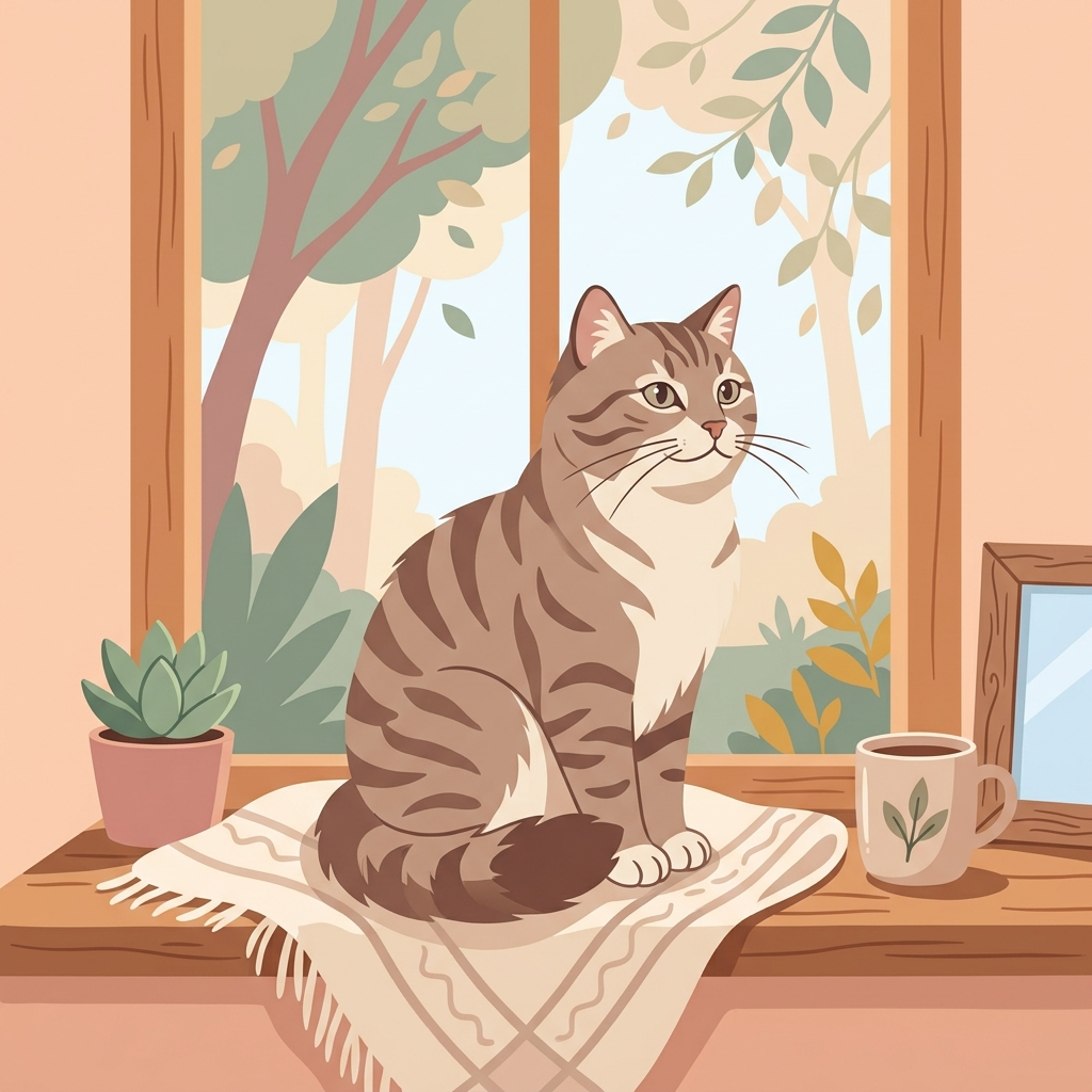 Un magnifique chat adulte au regard sage, incarnation de l'élégance et de la sérénité d'un refuge