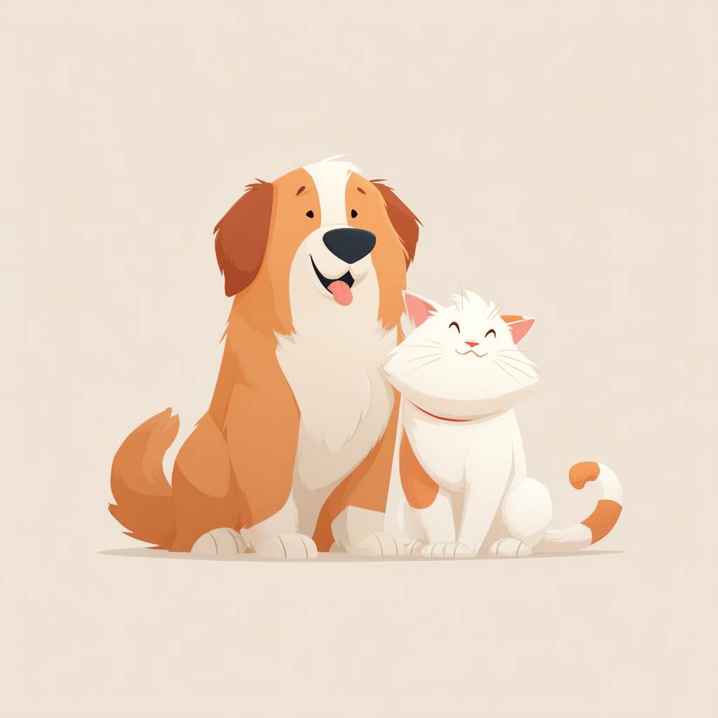 Un chien et un chat assis côte à côte, symbolisant le choix de l'animal de compagnie idéal
